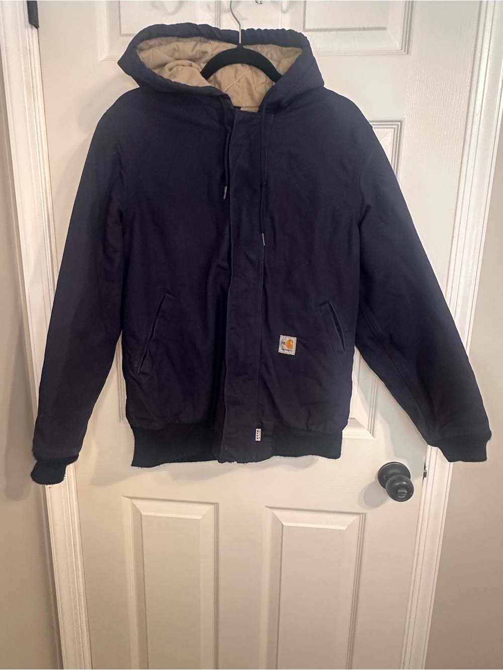 Carhartt womens FR Navy Hooded Work Jacket